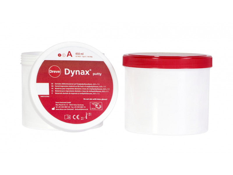 Dreve Dynax® putty – 2×450 ml Dosen (1:1) – Packshot