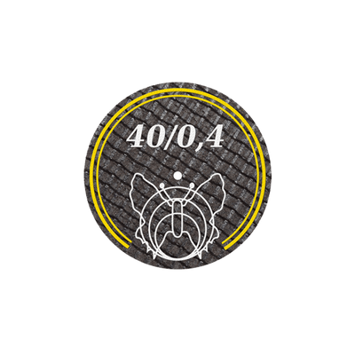 Diamant Trennscheibe Ø 40 mm von Motyl für EM und NEM Legierungen, optimal für Dentalanwendungen.
