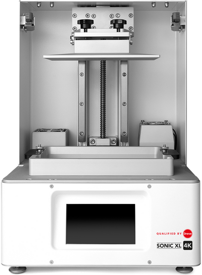 Phrozen Sonic XL 4K – Front geöffnet, Bauplattform/Harzwanne sichtbar